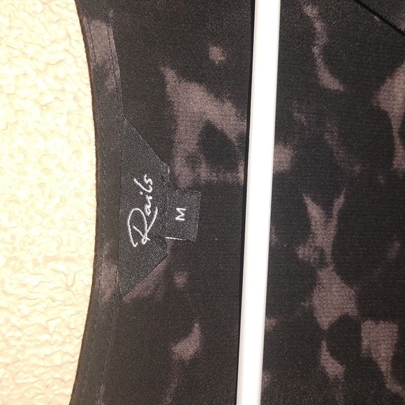 Rails Black and Brown Leopard Print Blouse M - Picture 4 of 6